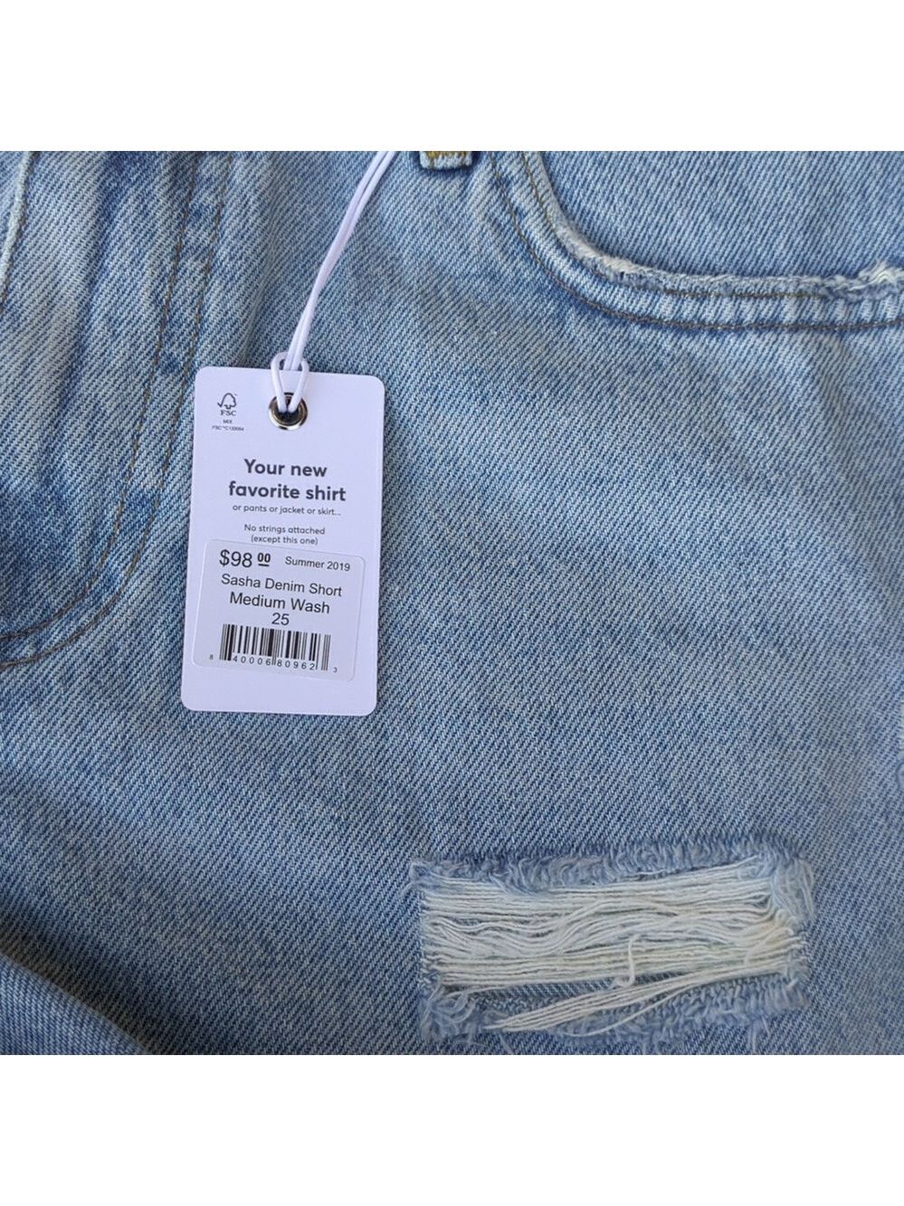 NWT Marine Layer Sasha Denim Shorts Medium Wash. Available In Diff. Sizes - Picture 9 of 10